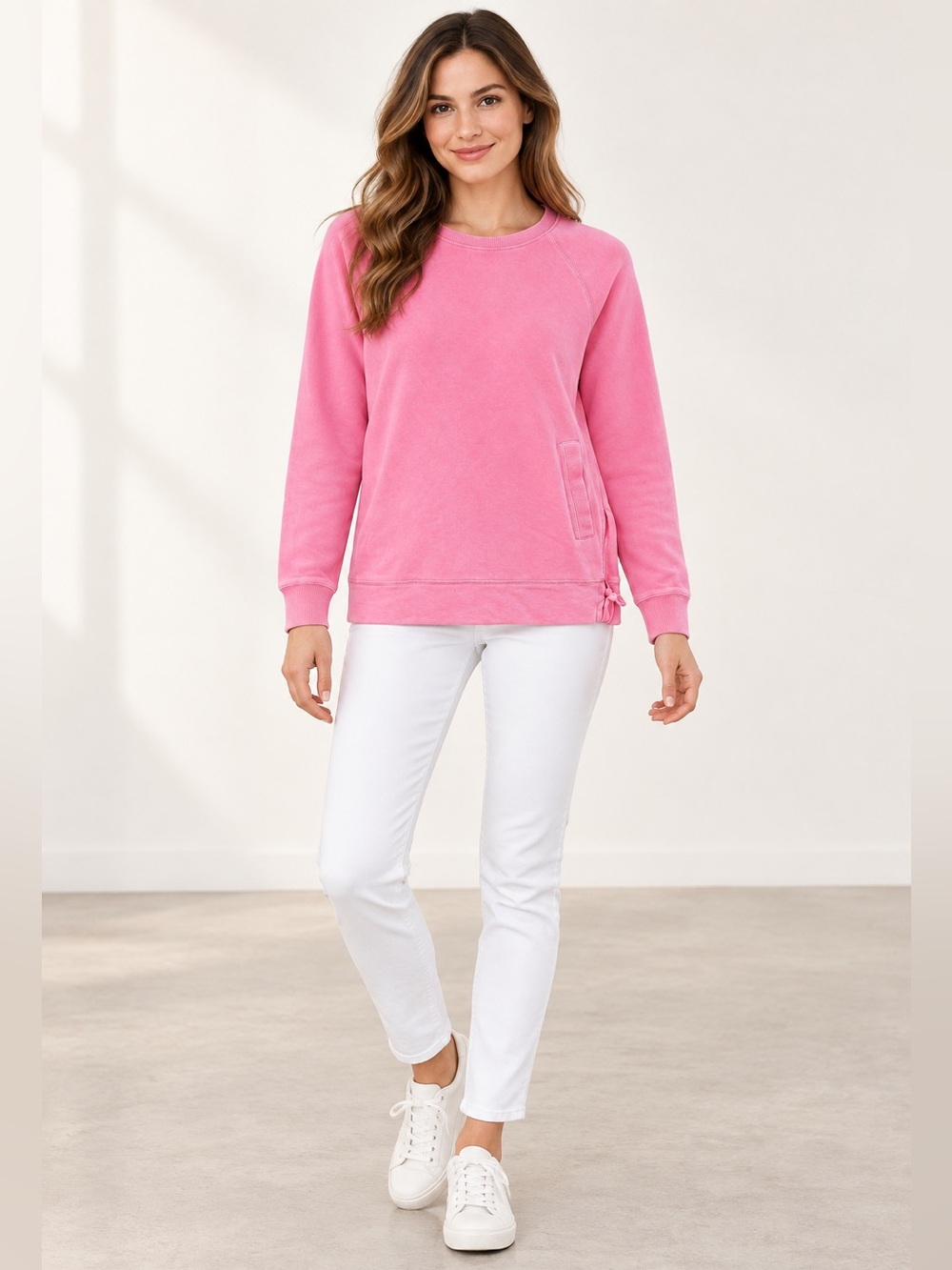 Lilly Pulitzer Luxletic Beach Comber Pullover Tunic Top Solid Cotton XS